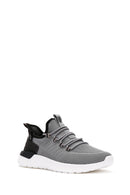 Derimod Zero Men's Gray Lace-Up Thick Soled Fabric Sneaker | Derimod