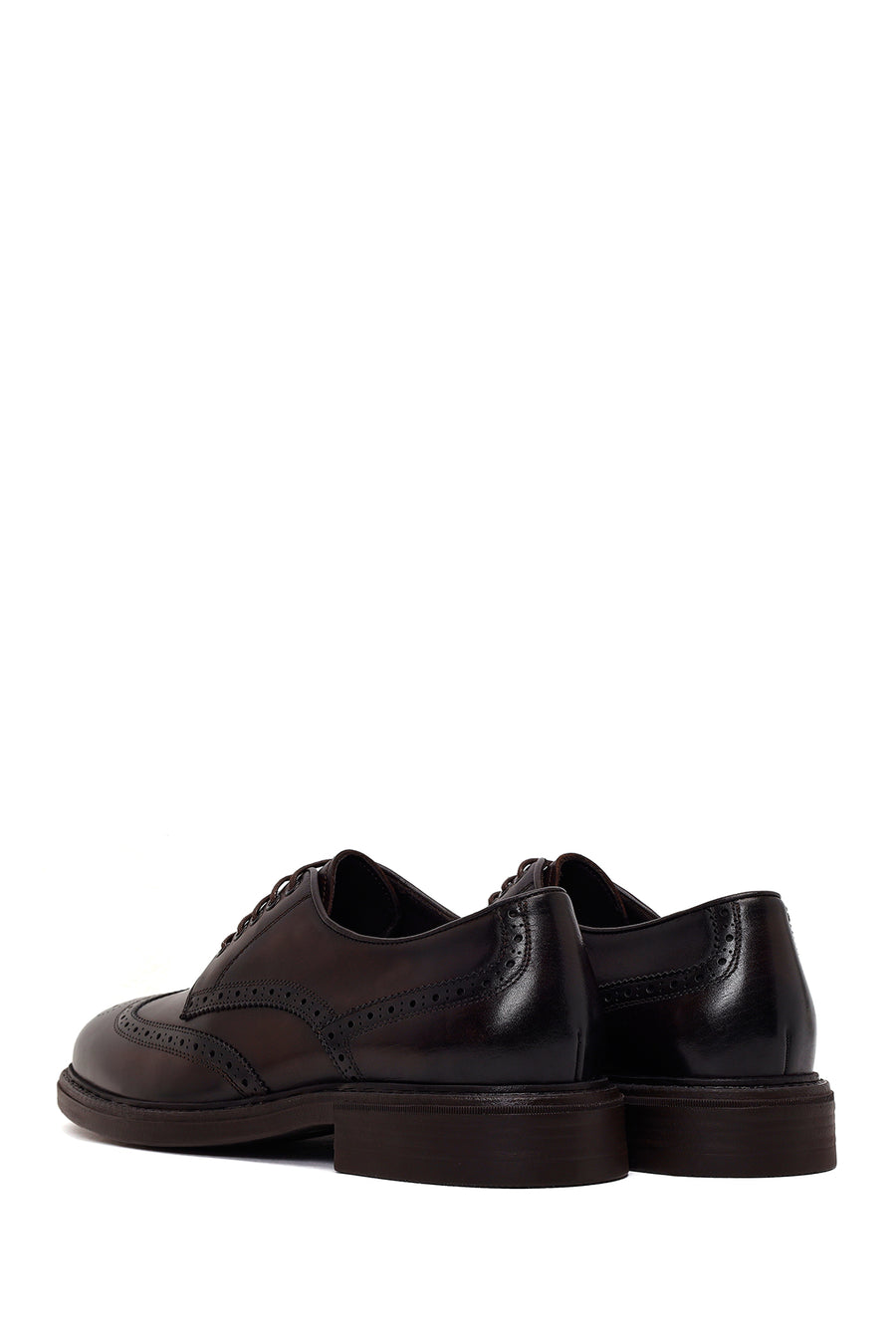 Male Brown Lace-up Leather Casual Shoes