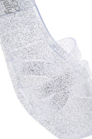 Women's Silver Transparent Jelly Slippers | Derimod