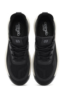 Men's Black Lace-Up Thick Sole Sneaker | Derimod