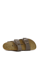 Birkenstock Men's Mink Double Buckle Arizona Eva Slippers | Derimod