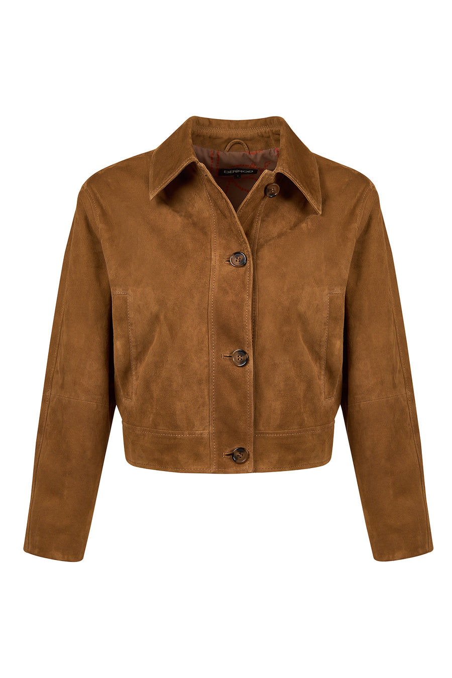 Tiffany Woman Whisky Short Suede Leather Jacket