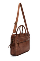 Men's Tan Briefcase | Derimod