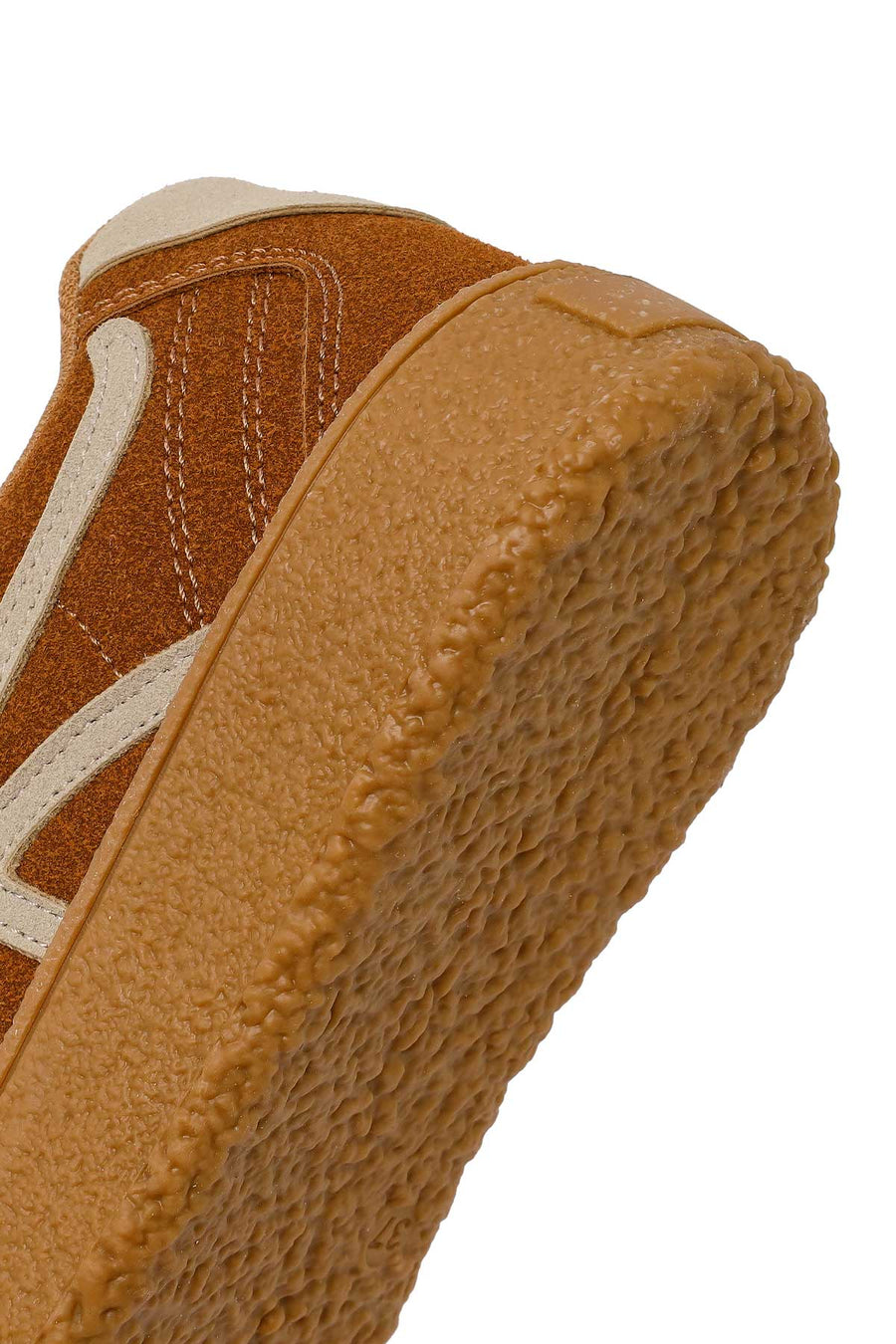 Woman Tan Lace-up Suede Sneaker
