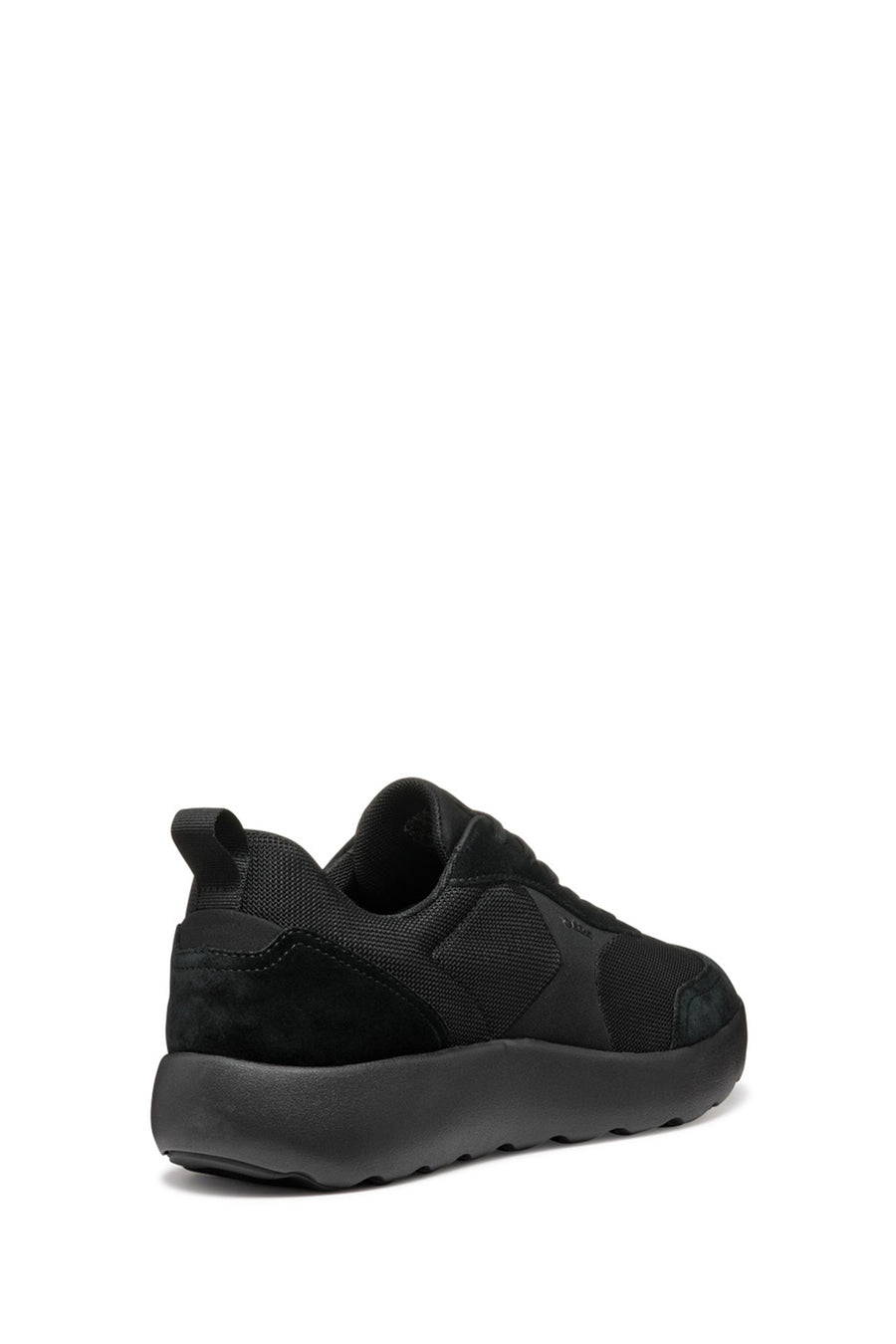Geox Men's Black U Xtors D -Mesh + Suede Lace-Up Leather Sneakers