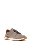 Men's Mink Lace-Up Suede Leather Sneaker | Derimod