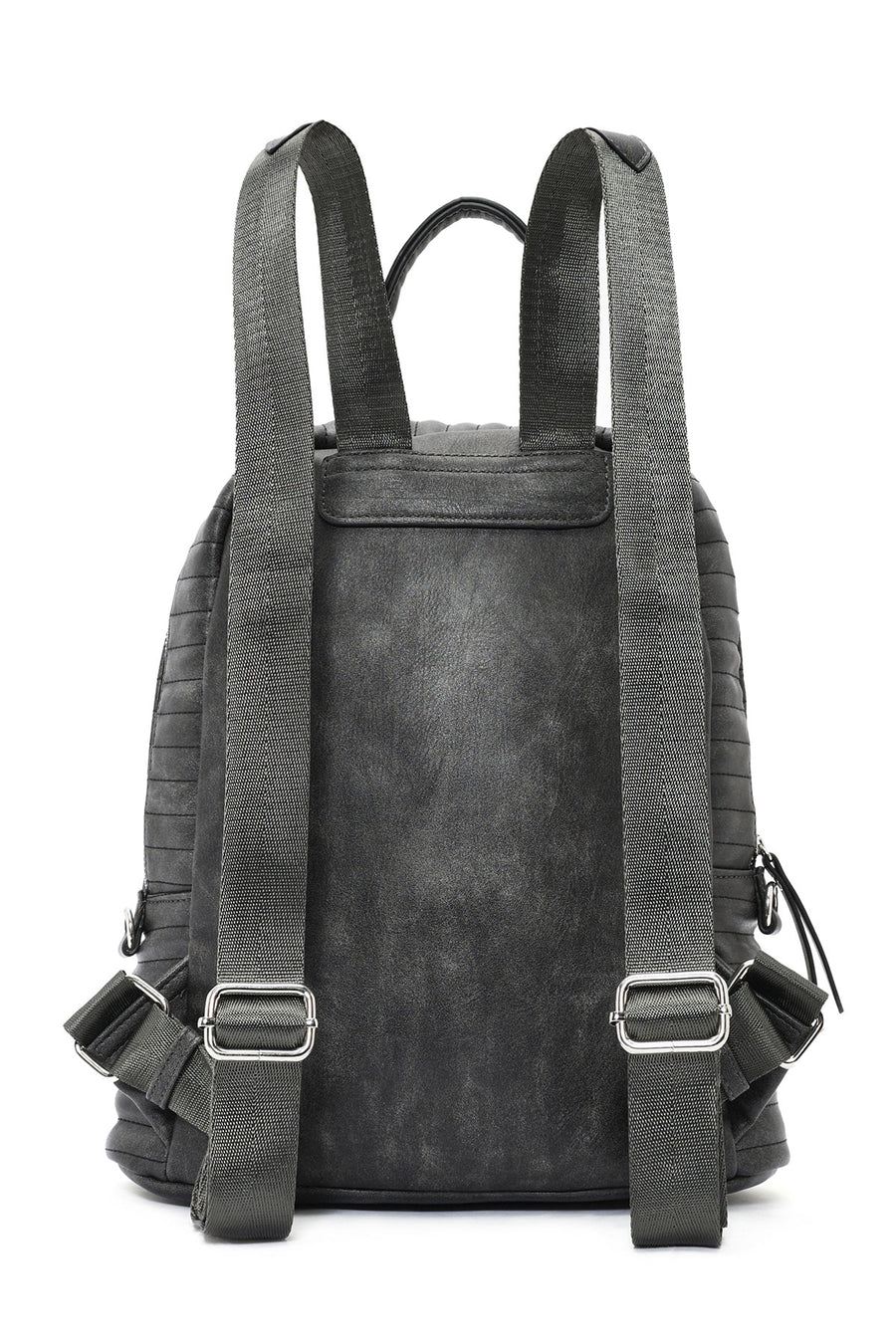 Women's Gray Metal Detailed Backpack