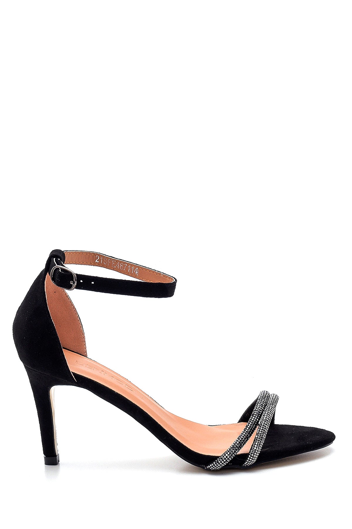 Kadın Taş Detaylı Topuklu Sandalet 21SFE467114 | Derimod