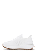 Derimod Zero Women's White Lace-Up Thick Soled Sneaker | Derimod