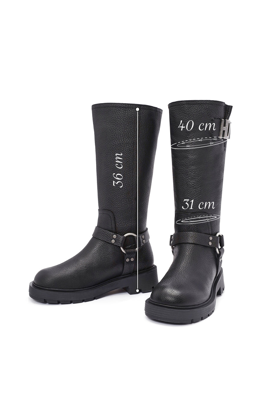 Harley Davidson Women's Black Myerson Leather Boots