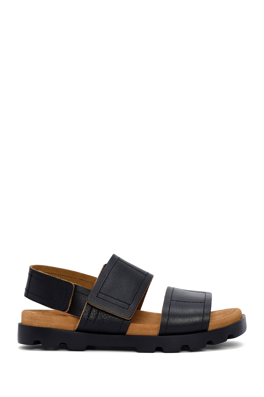 Camper Men's Black Brutus Leather Sandals K100777 | Derimod