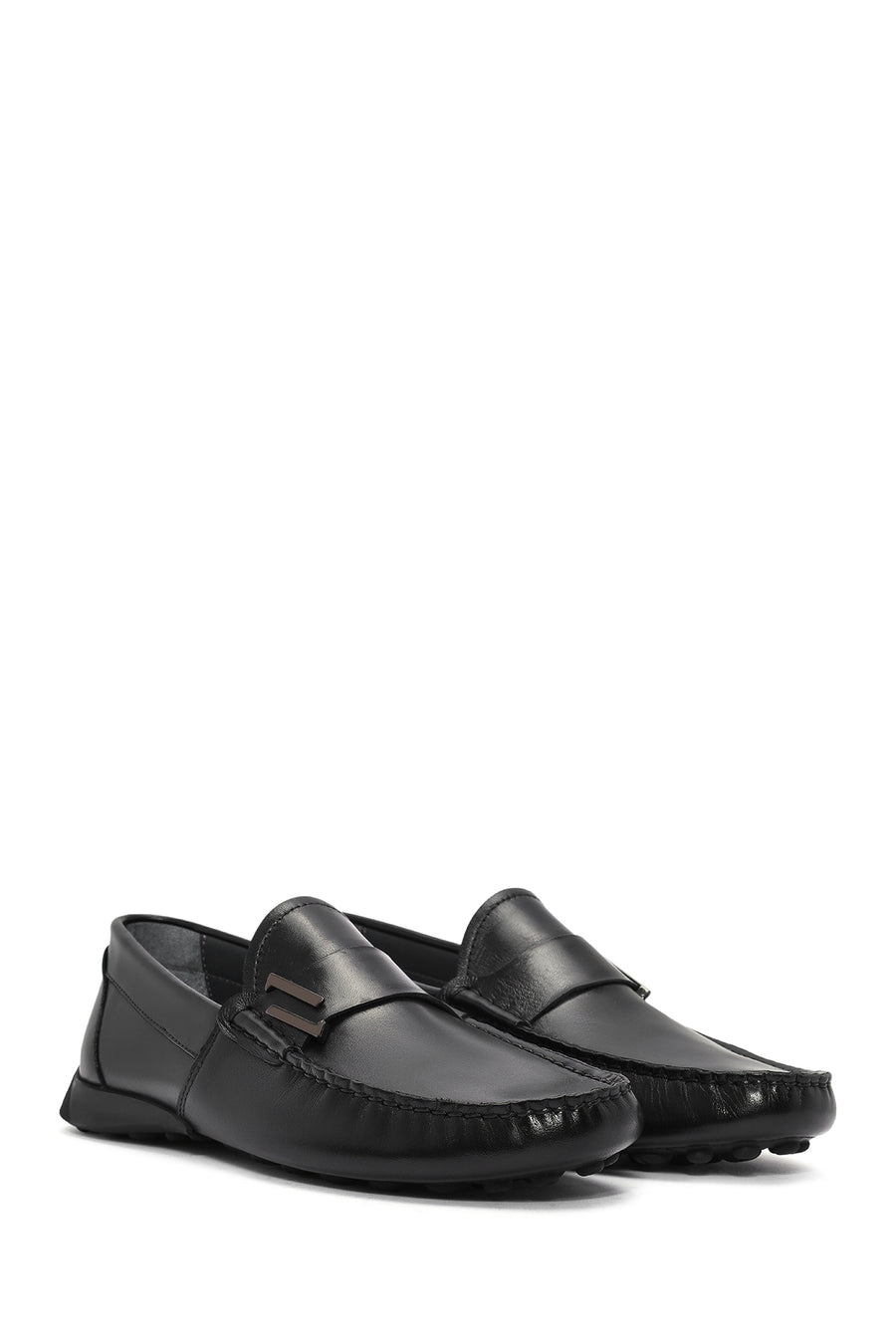 
Men's Black Leather Casual Loafer
