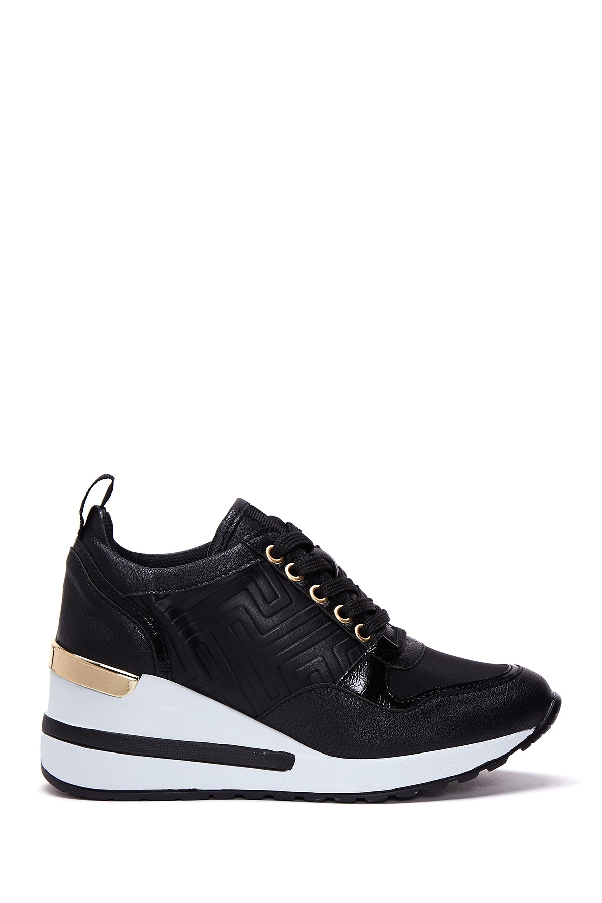 Kadın Siyah Dolgu Topuklu Sneaker 22WFE425218 | Derimod