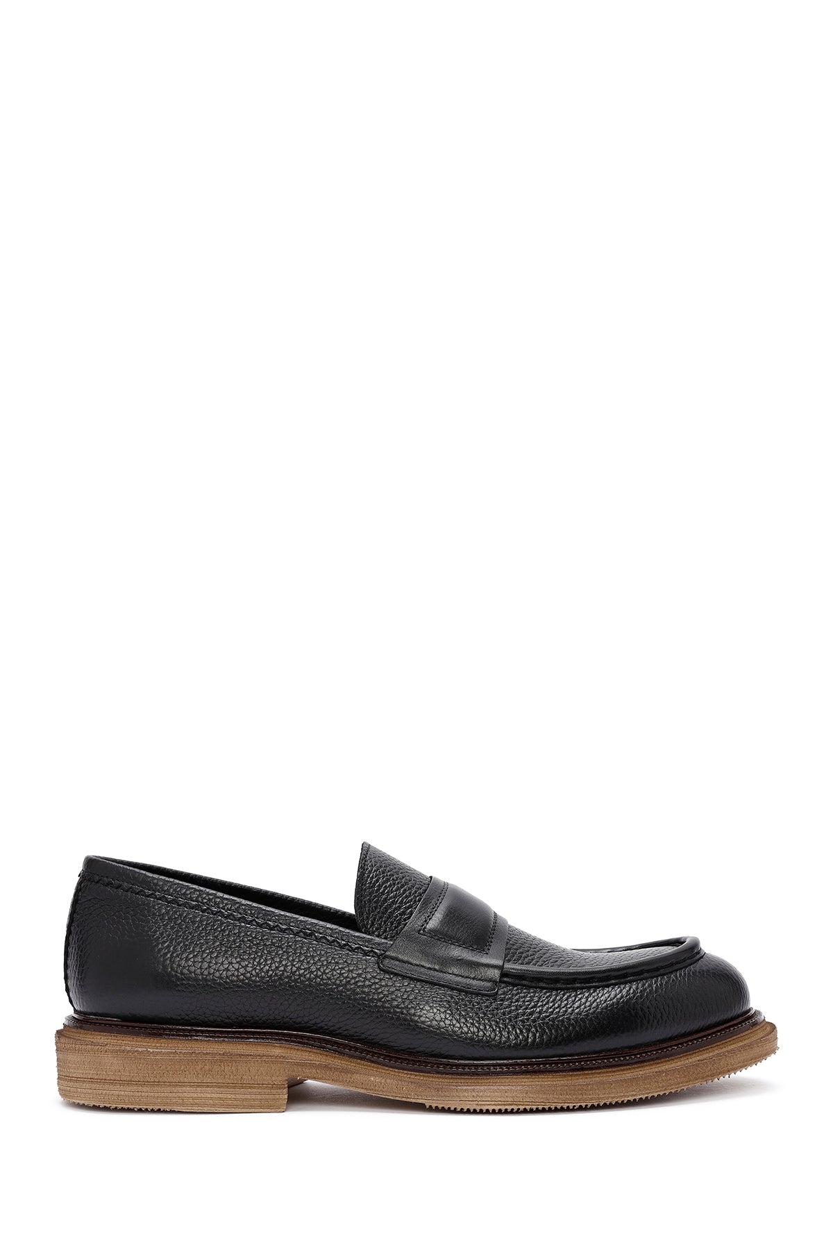 Erkek Siyah Deri Klasik Loafer 24WFD6543FT | Derimod