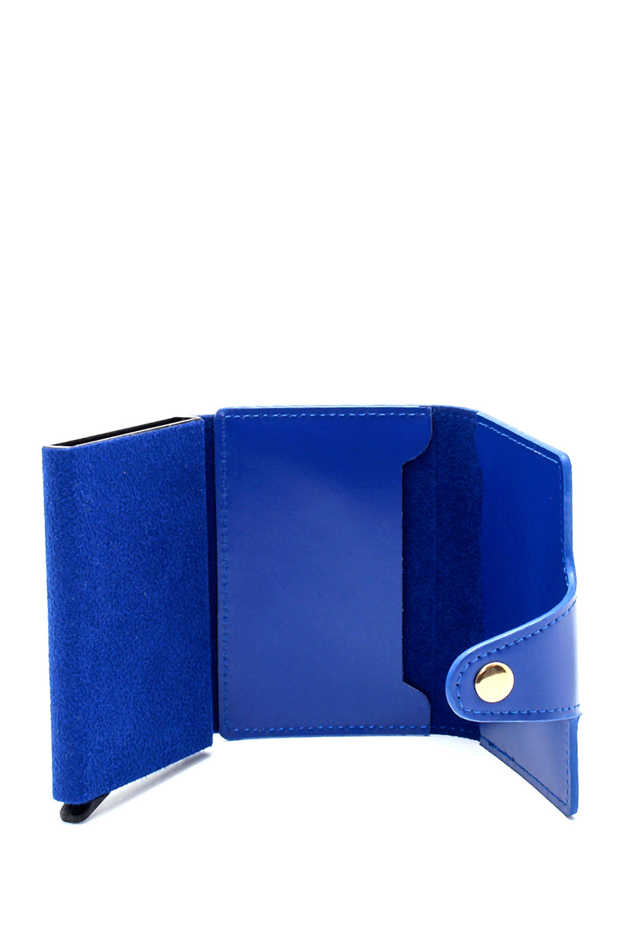 Women's Blue Leather Card Holder