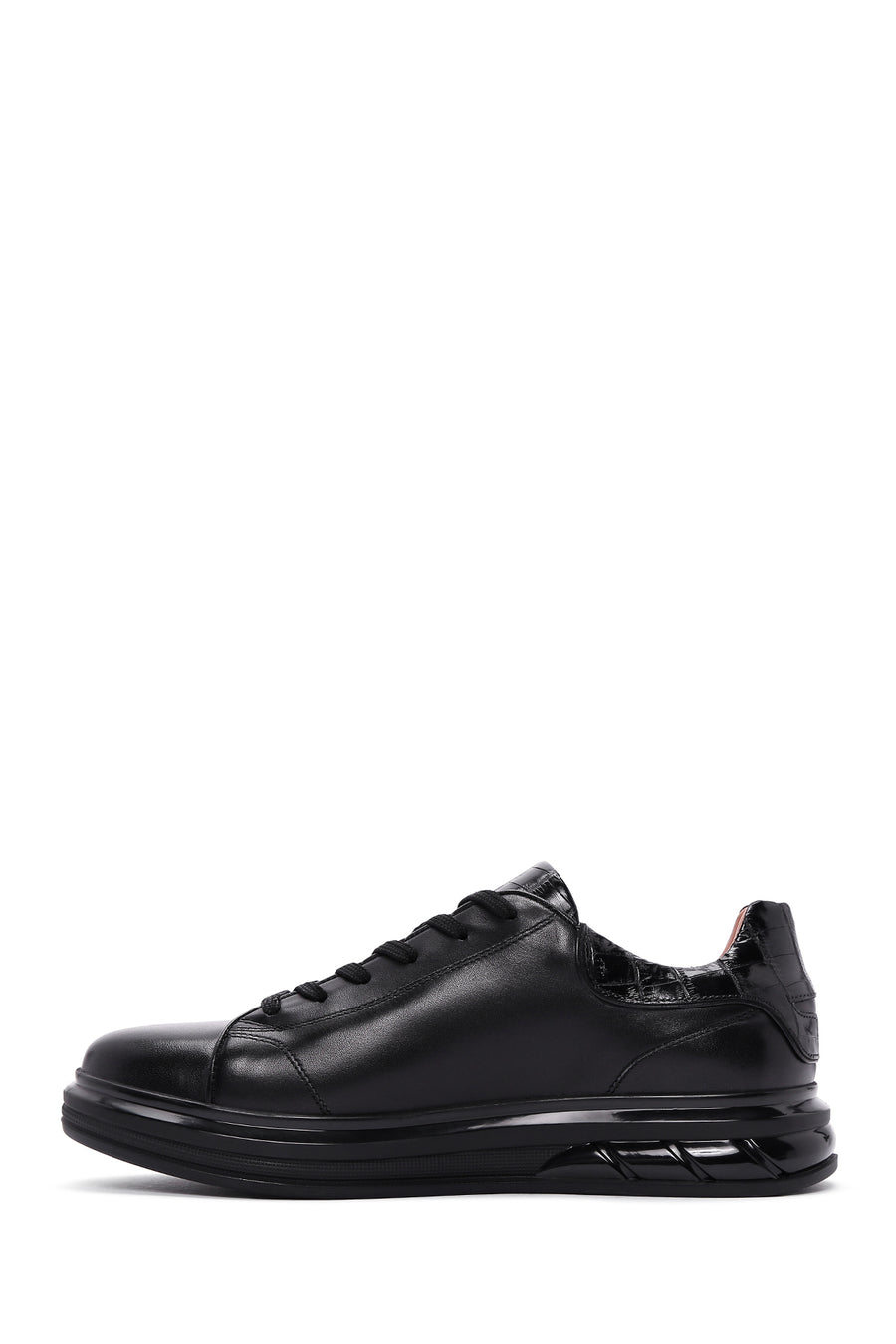 Men's Black Leather Sneaker