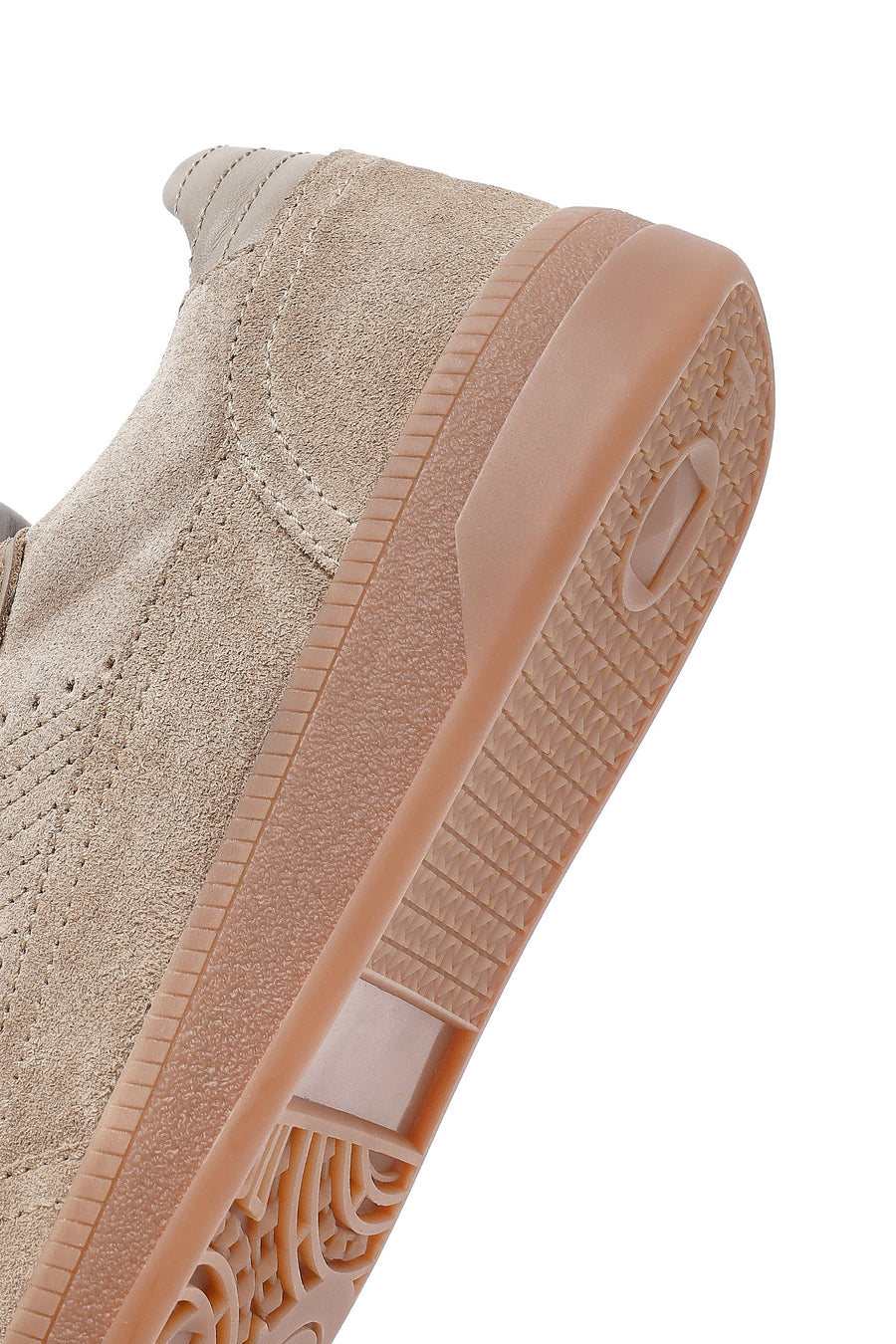 Woman Tan Laced Suede Leather Sneakers