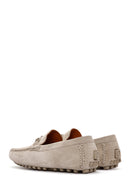 Derimod Fly Men's Beige Suede Leather Loafer | Derimod