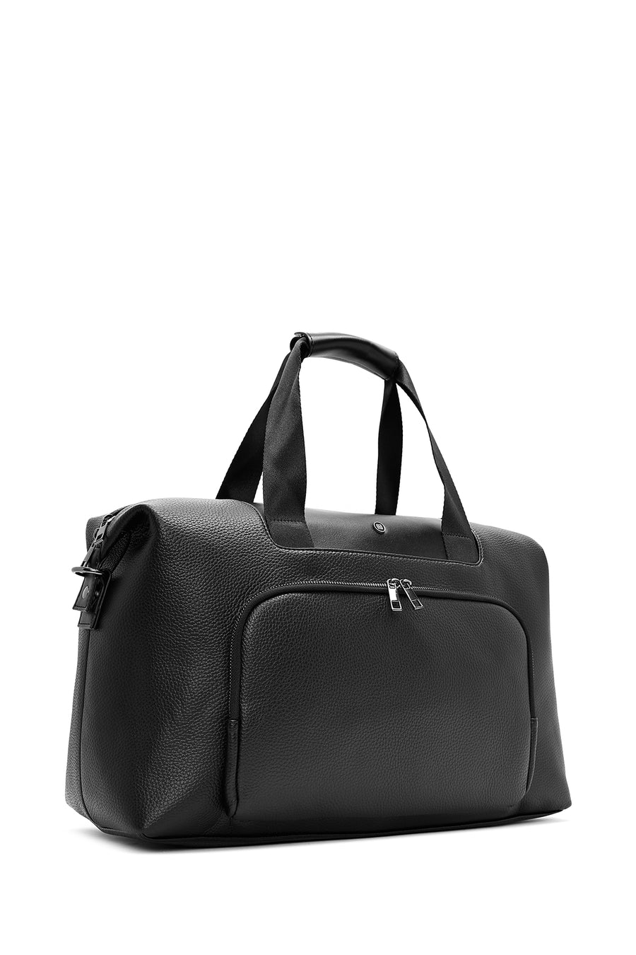 Unisex Black Long-Strap Trip Bag