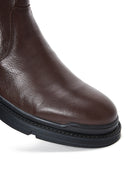 Men's Brown Leather Casual Chelsea Boots | Derimod