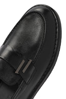 Men's Black Leather Casual Loafer | Derimod