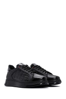 Men's Black Leather Detailed Sneaker | Derimod