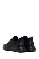 Male Black Lace-Up Thick-Soled Leather Sneaker | Derimod