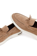 Erkek Vizon Süet Deri Casual Loafer | Derimod