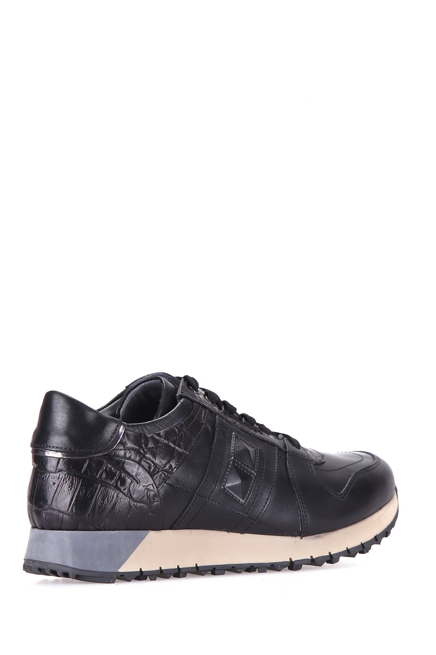 Crocodile Patterned Men's Leather Sneaker