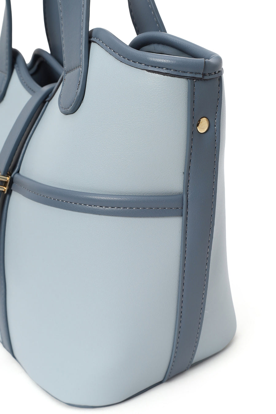 Woman Blue Long-Strap Classic Shoulder Bag