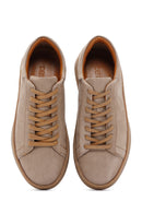 Men's Beige Nubuck Leather Sneaker | Derimod