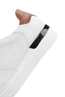 Men's White Leather Sneaker | Derimod