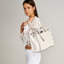 Beige Women's Shoulder Bag with Staple Detail | Derimod