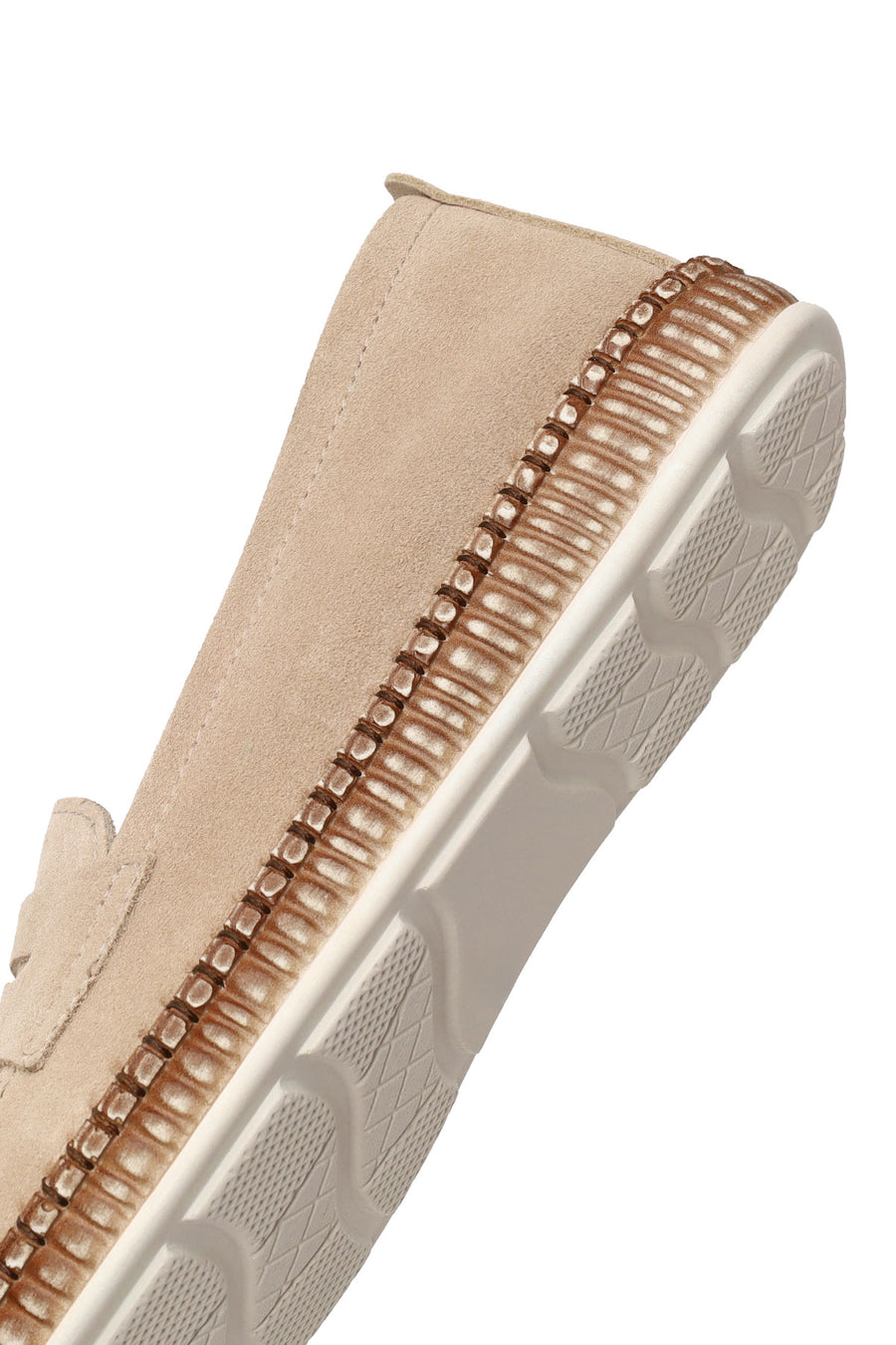 Woman Beige Suede Loafer