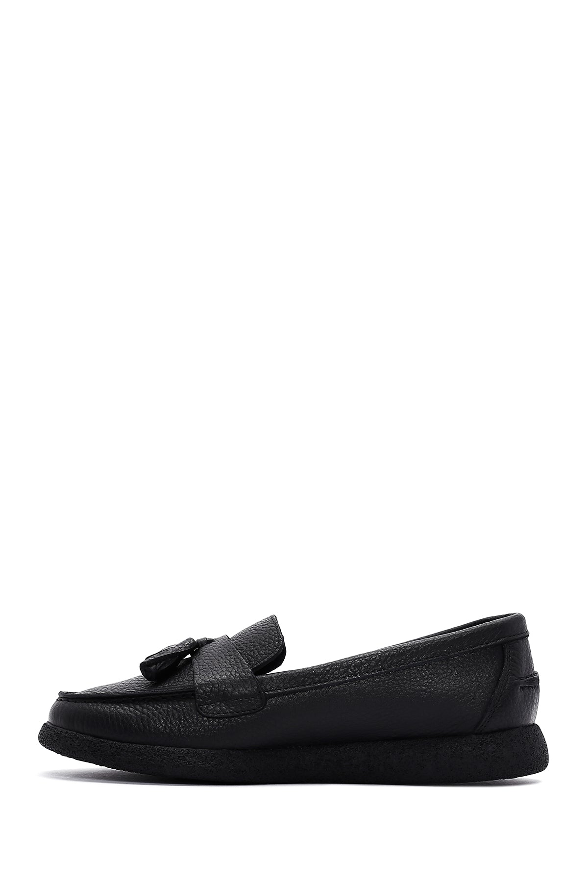 Kadın Siyah Deri Comfort Loafer