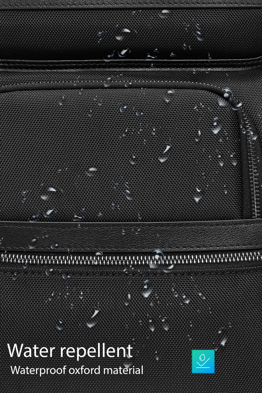 D-Pack Unisex Black Fabric Backpack
