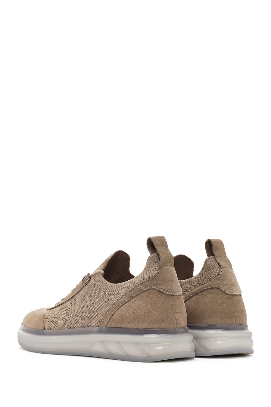 Men's Mink Thick Sole Lace Up Fabric Sneaker