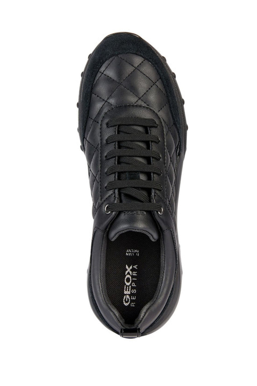Geox Kadın Siyah Alleniee Bağcıklı Kalın Tabanlı Spor Sneaker
