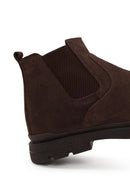 Erkek Kahverengi Fermuarlı Süet Deri Bot | Derimod