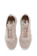 Derimod Zero Women's Beige Lace-Up Thick-Sole Sneakers | Derimod