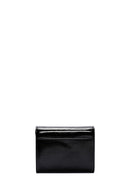 Women's Black Patent Leather Wallet | Derimod