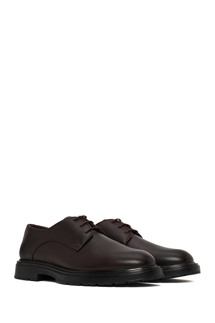 Male Brown Lace-up Leather Casual Shoes