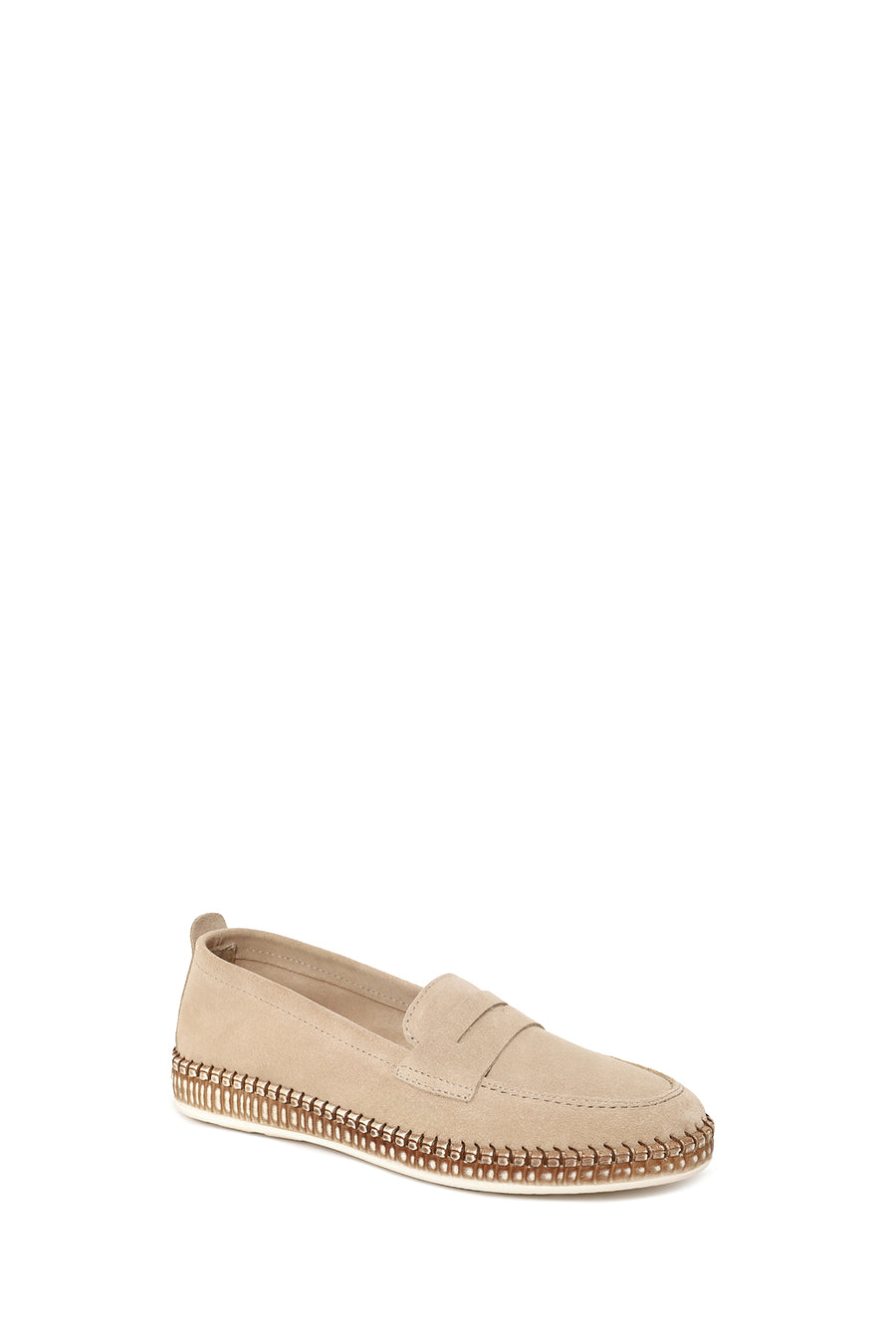 Woman Beige Suede Loafer