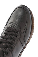 Men's Black Lace-Up Leather Casual Sneaker | Derimod