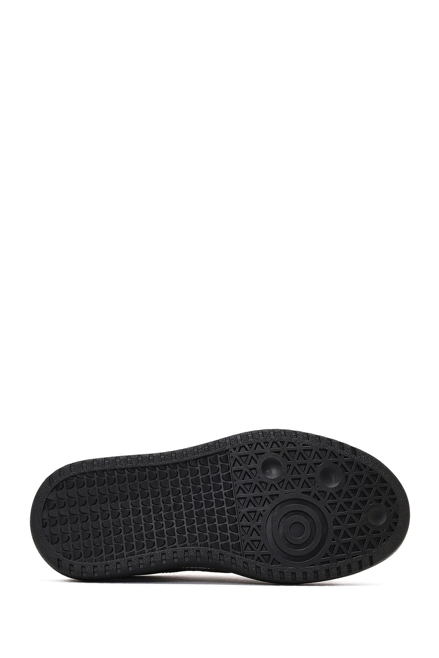 Kadın Siyah Bağcıklı Kalın Tabanlı Deri Sneaker