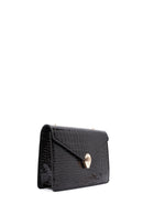 Women's Black Long Strap Crocodile Crossbody Bag | Derimod