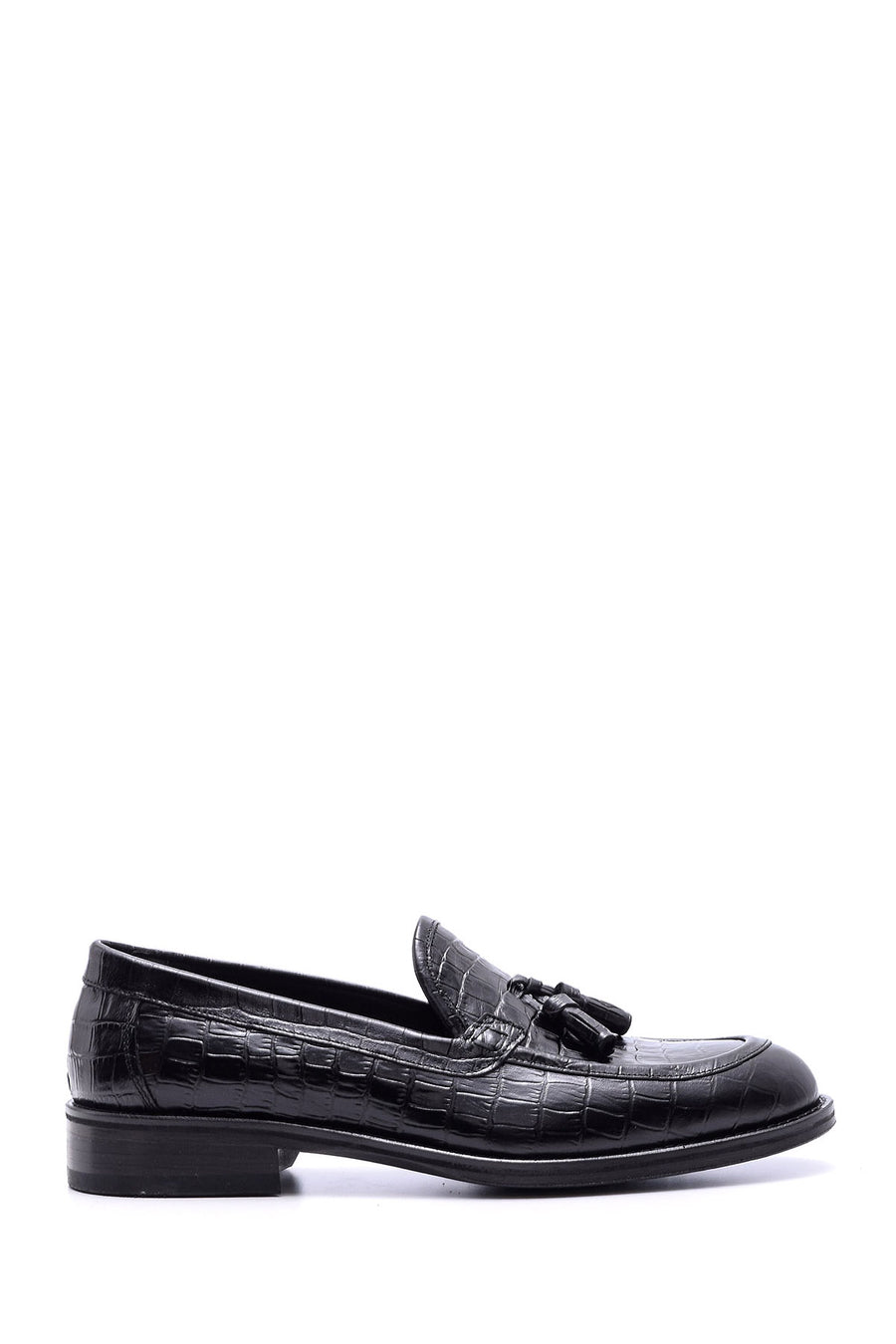 Men's Leather Leather Crocodile Patterned Shoes 19WFD3273E3 | Derimod