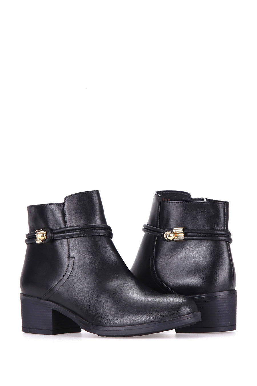 Women's Leather Boots with Buckle