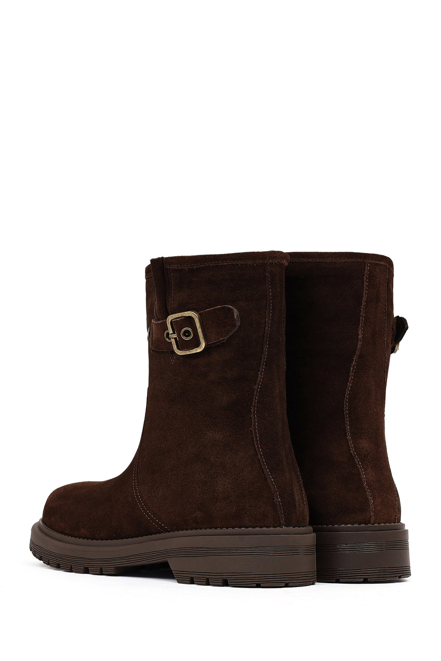 Women's Brown Suede Leather Boots