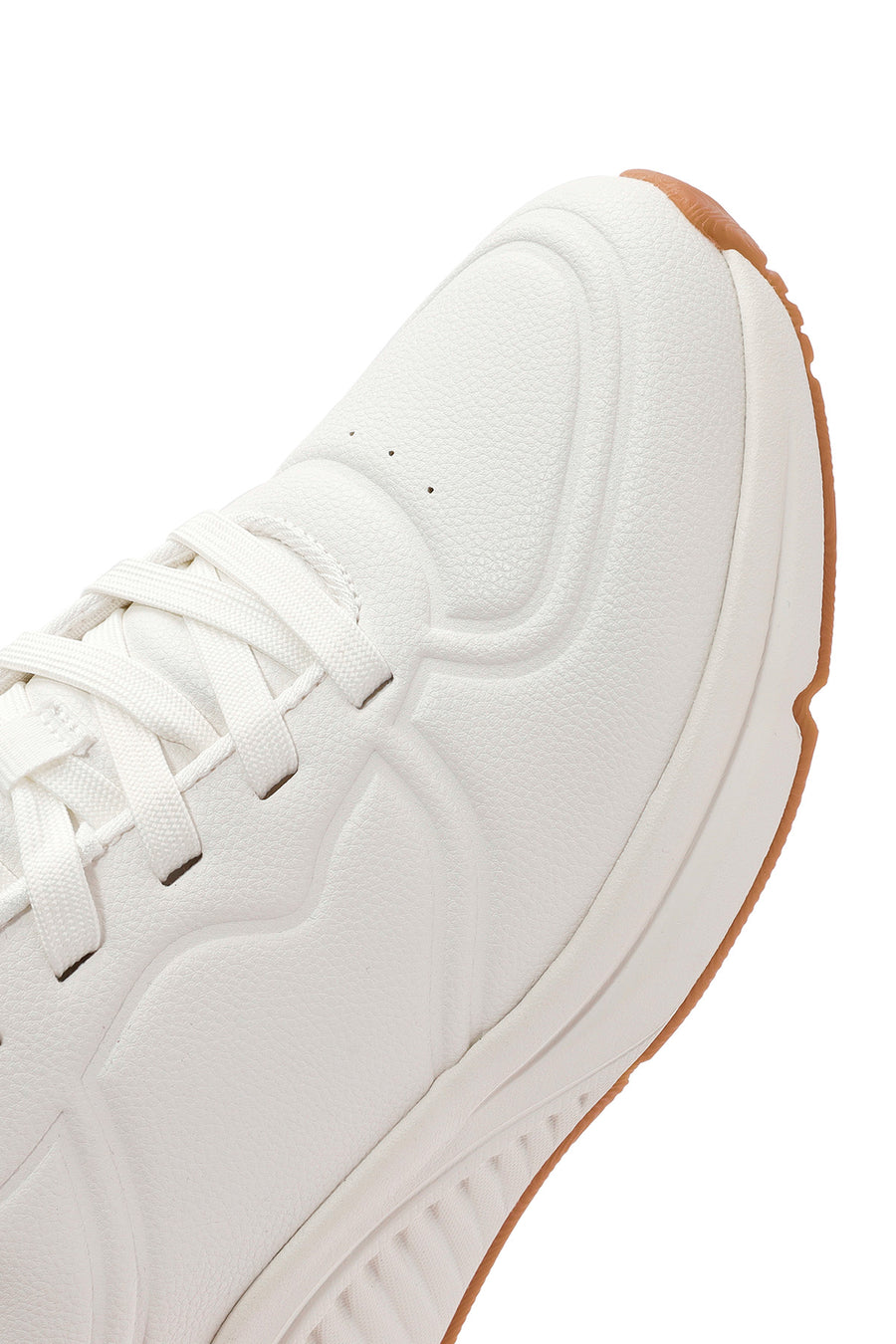 Skechers Kadın Beyaz Bobs Arch Comfort Bağcıklı Kalın Tabanlı Deri Sneaker